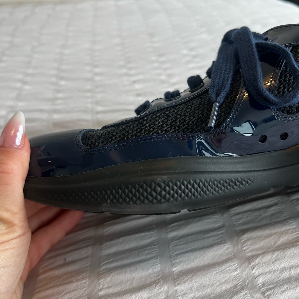 PRADA America’s Cup Patent Leather Sneakers - Picture 9 of 12